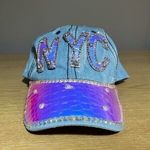NYC Bling Rhinestone Baseball Cap
